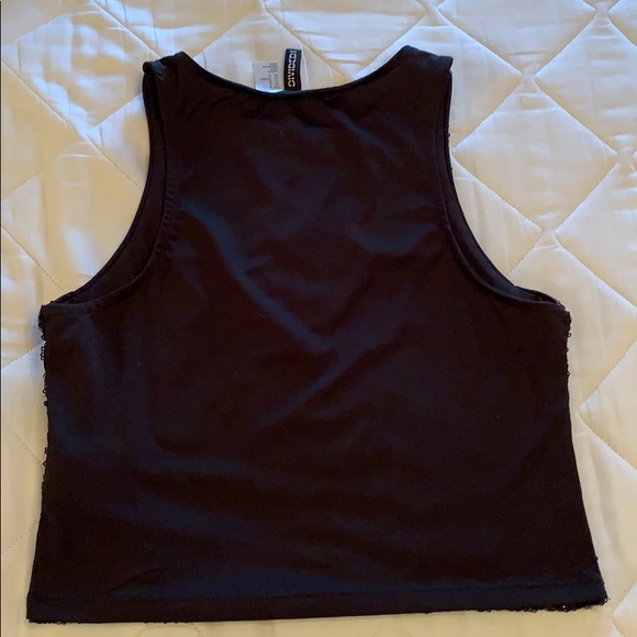 H&M Medium black sequins crop top - Picture 4 of 5